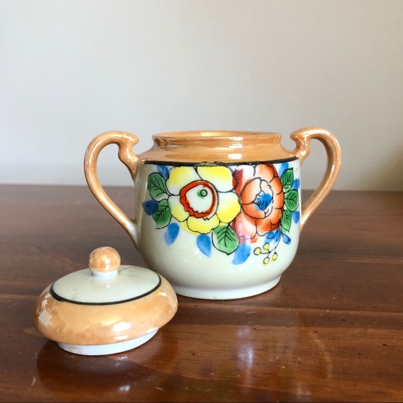 Vintage Japanese Lusterware Sugar Bowl - Picture 7 of 10